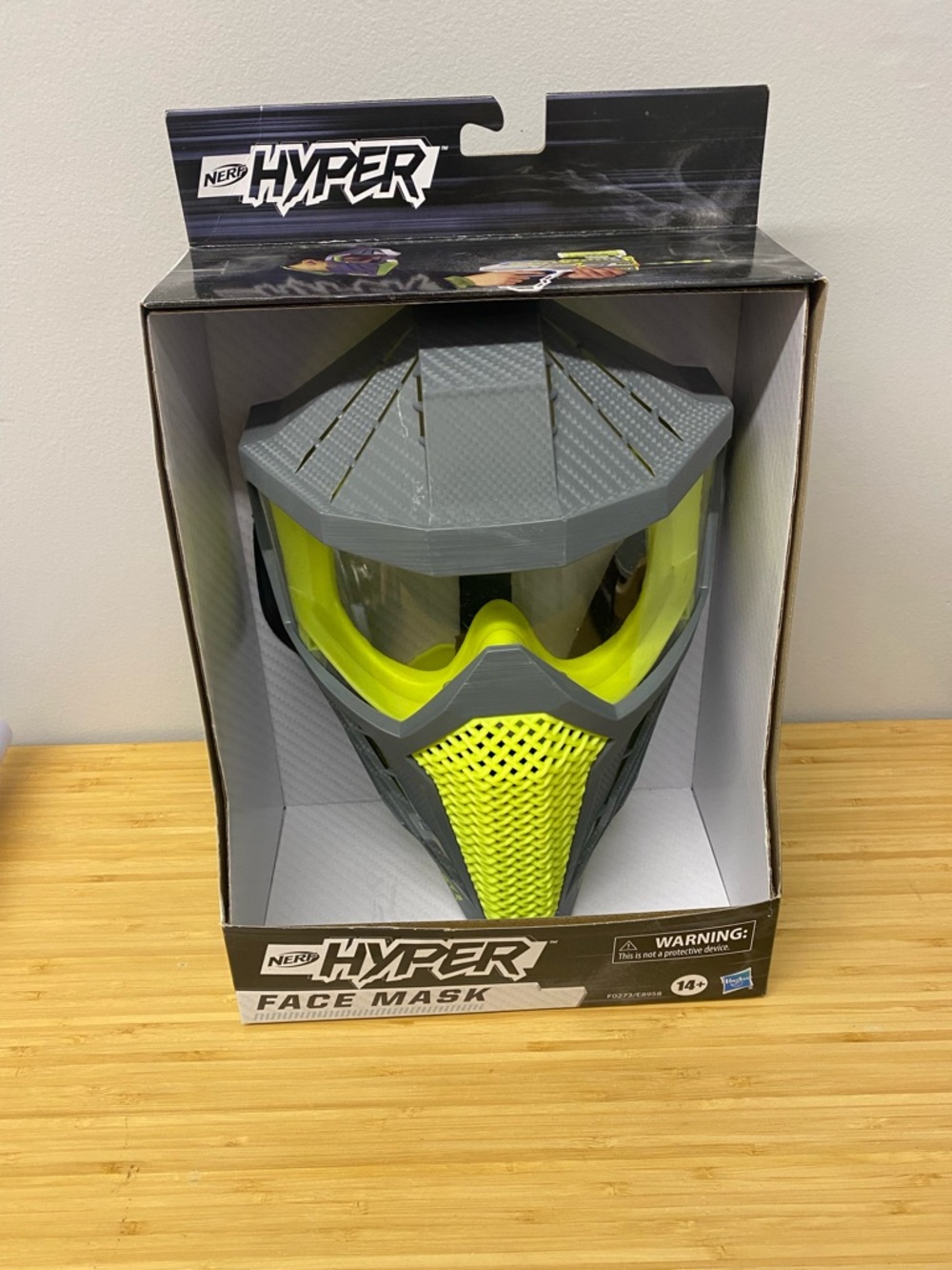 Nerf Hyper Gray and Neon Yellow Protective Face Mask